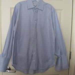 BURBERRYS Blue Long Sleeve French Cuffs Shirt